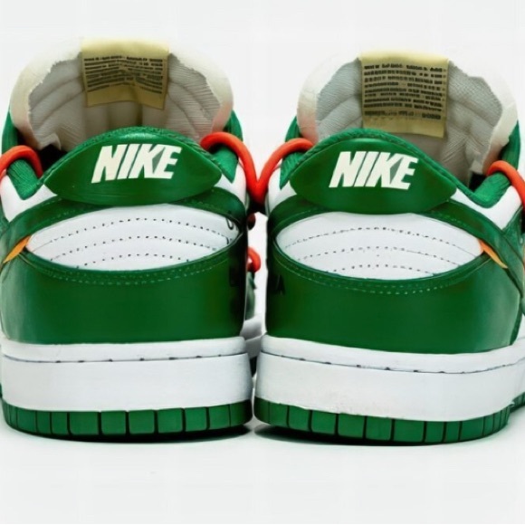 Nike Green and White Sneakers Classic Design